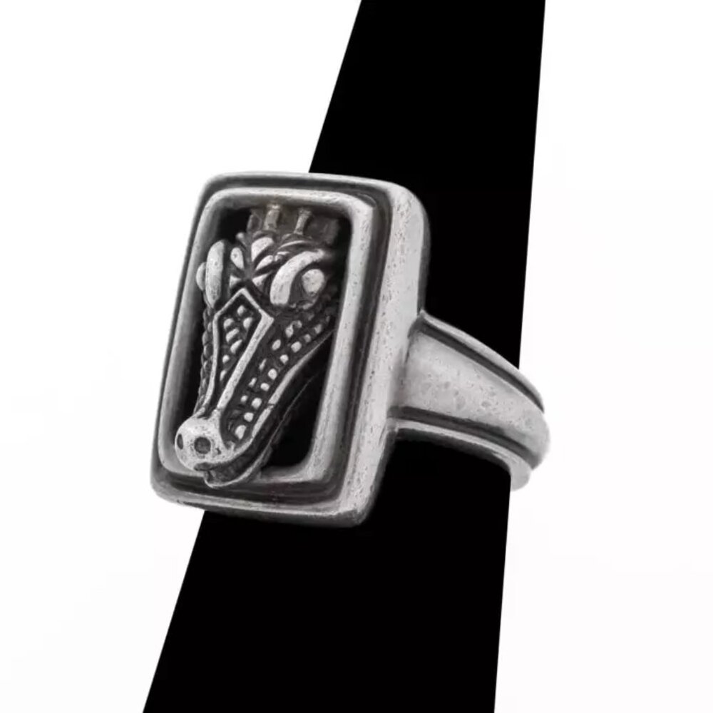 Barry Kieselstein-Cord 1996 Sterling Silver Crocodile Ring, Size 5.5 Great Gift!
